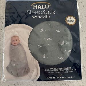 Halo SleepSack Swaddle in Navy and Gray